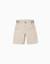 Short chino en sergé avec bande à rayures Beige clair+Bleu foncé 1 - vertbaudet enfant 