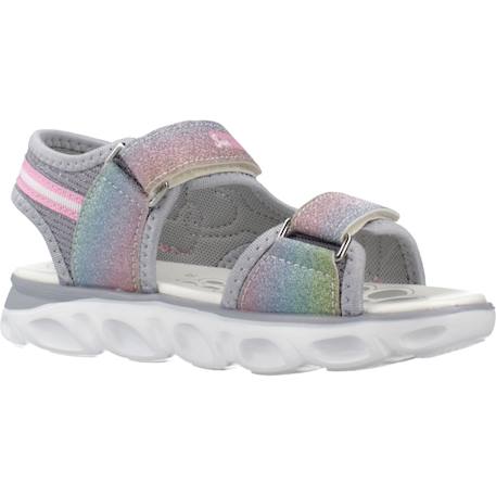Sandale enfant synthétique clelia Gris+Rose 5 - vertbaudet enfant 