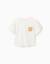T-shirt en coton avec poche au crochet Blanc 1 - vertbaudet enfant 