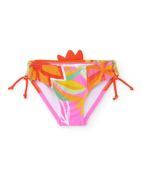 Fille-Maillot de bain-Maillot une pièce-Culotte fille en maille avec ornements en relief