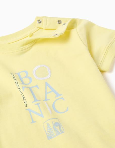T-shirt en coton avec imprimé botanic Jaune 3 - vertbaudet enfant 