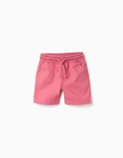 -Short midi en popeline avec cordon de serrage et poches