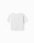 T-shirt court en coton avec imprimé plage Blanc 2 - vertbaudet enfant 