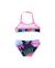 Bikini fille en maille avec fleurs appliquées Bleu 3 - vertbaudet enfant 