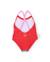 Maillot de bain fille en maille avec double volant Rouge 2 - vertbaudet enfant 