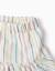 T-shirt + jupe-short en coton à rayures ethniques b&s Blanc 4 - vertbaudet enfant 
