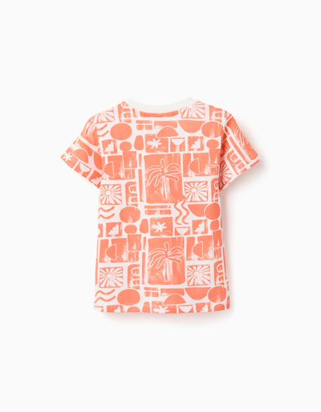 Lot de 2 t-shirts en coton avec imprimés plage Blanc 3 - vertbaudet enfant 