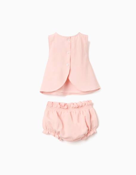 Blouse sans manches + bloomer b&s Rose clair 2 - vertbaudet enfant 