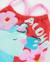 Maillot de bain fille en maille avec double volant Rouge 4 - vertbaudet enfant 
