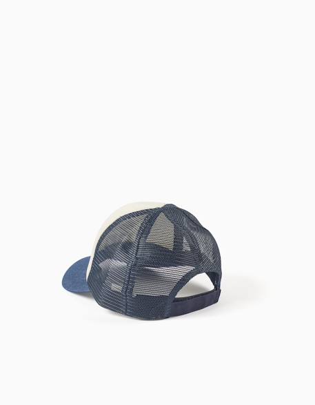 Casquette avec imprimé en relief et maille Bleu 2 - vertbaudet enfant 