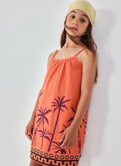 Robe popeline  palmiers  - vertbaudet enfant