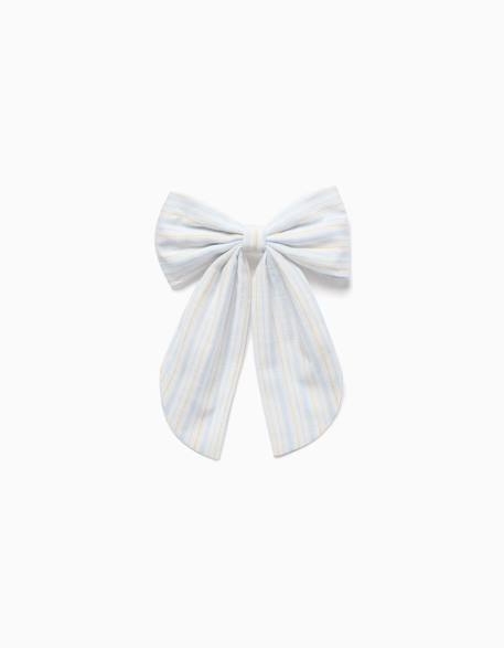 Bébé-Accessoires-Barrette avec nœud à rayures b&s