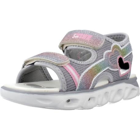 Sandale enfant synthétique clelia Gris+Rose 4 - vertbaudet enfant 