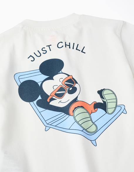 T-shirt en coton avec imprimés mickey Blanc 4 - vertbaudet enfant 