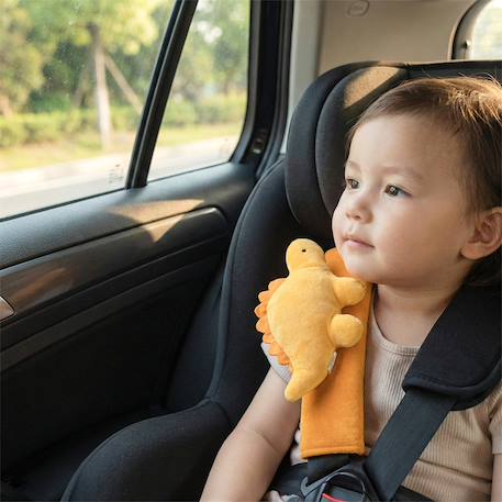 Protège ceinture enfant ultra doux avec peluche Dino - Orange 3 - vertbaudet enfant 