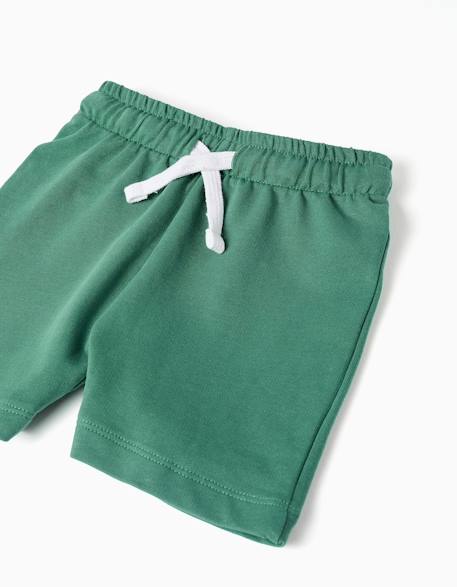 T-shirt en coton avec imprimé poisson + short Vert foncé 4 - vertbaudet enfant 