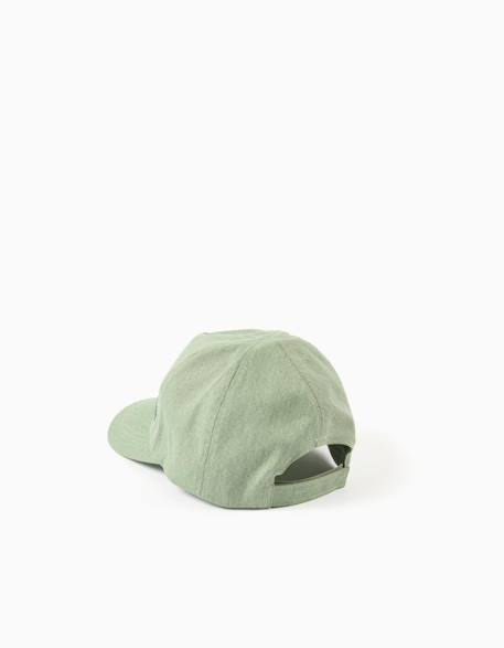Casquette en sergé de coton avec vagues brodées Vert clair 2 - vertbaudet enfant 