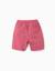 Short midi en popeline avec cordon de serrage et poches Rose foncé 2 - vertbaudet enfant 
