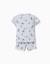 Pyjama en coton côtelé avec motif alligator Gris clair 2 - vertbaudet enfant 