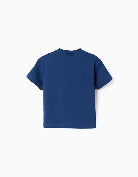T-shirt en coton avec imprimé éléphant Bleu foncé 2 - vertbaudet enfant 