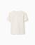 T-shirt en coton avec lignes en relief et poche Blanc+Bleu clair 1 - vertbaudet enfant 