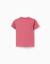 T-shirt en coton avec imprimé nature Blanc+Rose foncé 5 - vertbaudet enfant 