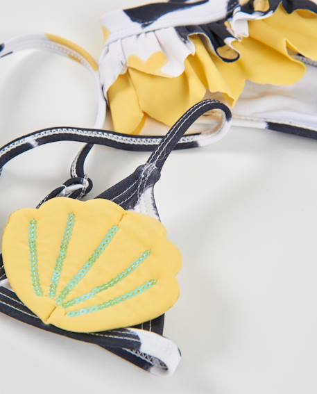 Bikini en maille pour fille avec détails à sequins Jaune 4 - vertbaudet enfant 