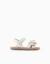 Sandales en cuir avec nœud décoratif Blanc 1 - vertbaudet enfant 
