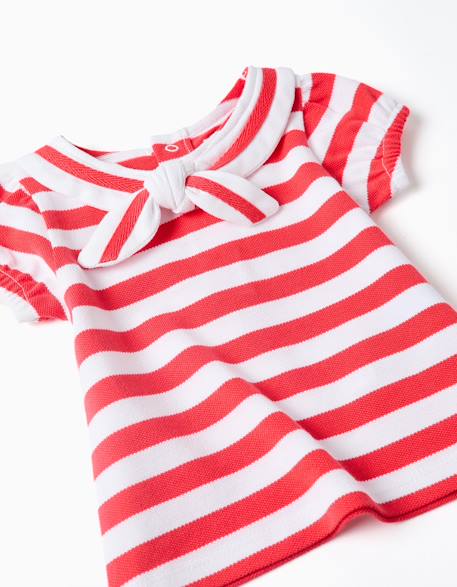 Ensemble t-shirt + bloomer en coton à rayures Rouge 3 - vertbaudet enfant 