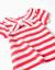 Ensemble t-shirt + bloomer en coton à rayures Rouge 3 - vertbaudet enfant 