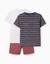 Lot de 2 t-shirts et 1 short en coton Bleu foncé 2 - vertbaudet enfant 