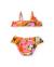 Bikini fille en maille avec détail floral en relief Orange 3 - vertbaudet enfant 