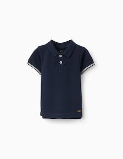 Polo en piqué de coton à manches à rayures  - vertbaudet enfant