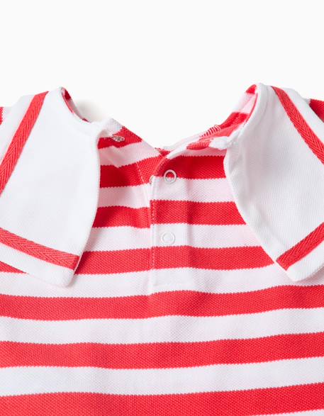 Ensemble t-shirt + bloomer en coton à rayures Rouge 4 - vertbaudet enfant 