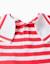 Ensemble t-shirt + bloomer en coton à rayures Rouge 4 - vertbaudet enfant 