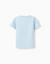 T-shirt en coton avec lignes en relief et poche Blanc+Bleu clair 5 - vertbaudet enfant 