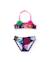 Bikini fille en maille avec fleurs appliquées Bleu 2 - vertbaudet enfant 