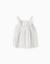 Blouse sans manches en coton à rayures ethniques b&s Blanc 2 - vertbaudet enfant 