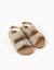 Sandales en daim à semelle intérieure en liège Beige clair+Bleu 3 - vertbaudet enfant 