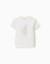 T-shirt en coton avec imprimé nature Blanc+Rose foncé 1 - vertbaudet enfant 