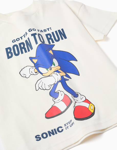 Ensemble t-shirt et short en coton avec imprimé sonic Bleu foncé 3 - vertbaudet enfant 