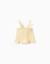 Blouse sans manches à rayures et élastique Jaune clair 2 - vertbaudet enfant 