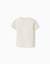 T-shirt en coton avec lignes en relief et poche Blanc+Jaune 1 - vertbaudet enfant 