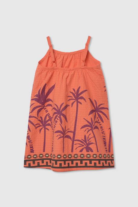 Robe popeline  palmiers Orange 3 - vertbaudet enfant 