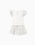 T-shirt + jupe-short en coton à rayures ethniques b&s Blanc 2 - vertbaudet enfant 