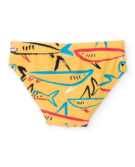 Slip de bain garçon Jaune 2 - vertbaudet enfant 