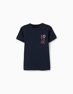 Garçon-T-shirt, polo, sous-pull-T-shirt-T-shirt en coton avec imprimé botanic