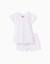 Pyjama en coton côtelé avec motif cœur Blanc 1 - vertbaudet enfant 