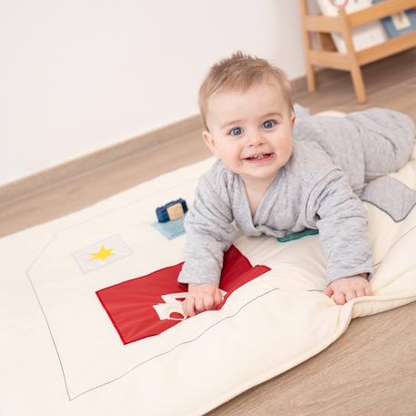 Tapis de parc et jeu - pure coton Ivoire+Moka 2 - vertbaudet enfant 