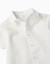Chemise à manches courtes en lin et coton Blanc+Bleu clair 3 - vertbaudet enfant 